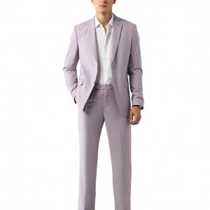 solid Two Piece Suit Beige