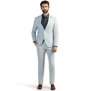 Men's Slim Fit Checked 3-Piece Suit