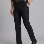 Mid-Rise Cotton Formal Trousers