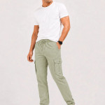 Men Pista Green Cargo Trousers