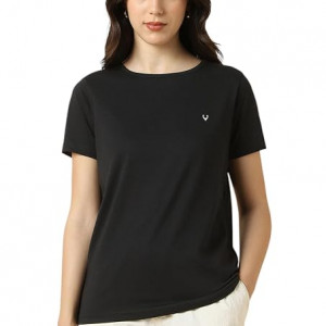 Women’s Solid Round Neck T‑Shirt