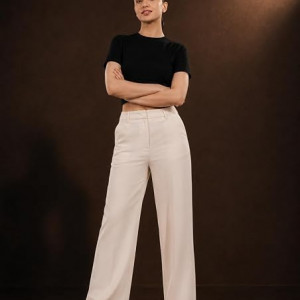 Wide Leg Pants | Easy Care, Wrinkle Free, Ultra-Flowy Stretchable Fabric