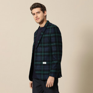 Single Breasted Tailored Fit Tweed Blazer