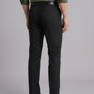 Mid-Rise Cotton Formal Trousers
