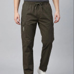 Men Coffee Brown Cargo Trousers