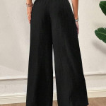 Women's Loose Fit Trousers | WoBlack