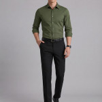 Mid-Rise Cotton Formal Trousers