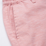 Men Pink Melange Effect Slim Fit Trousers