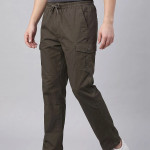 Men Coffee Brown Cargo Trousers