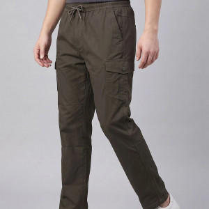 Men Coffee Brown Cargo Trousers