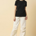 Women’s Solid Round Neck T‑Shirt