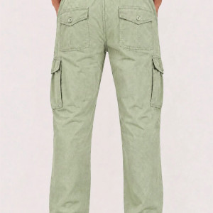 Men Pista Green Cargo Trousers